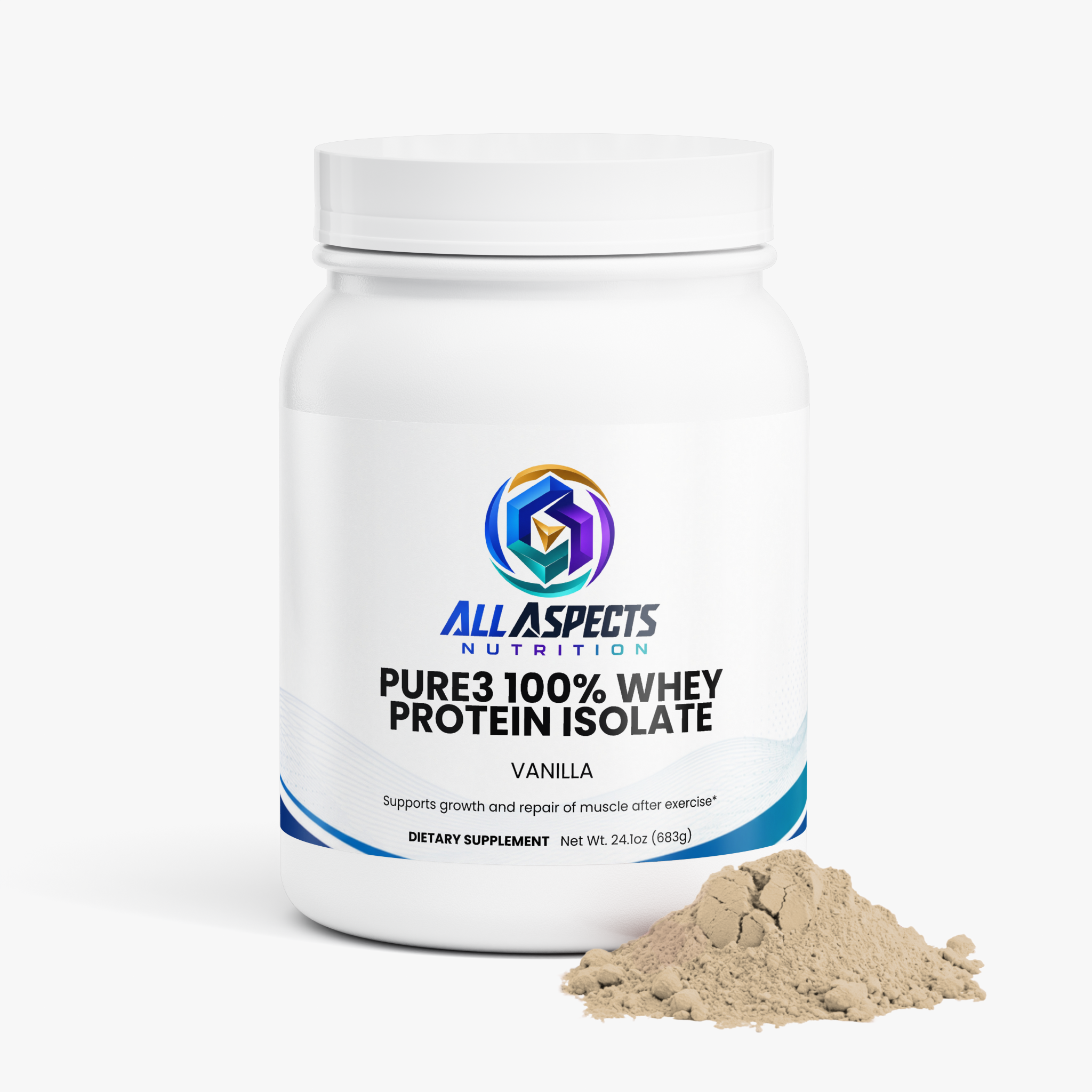 Pure3 100% Whey Protein Isolate (Vanilla)