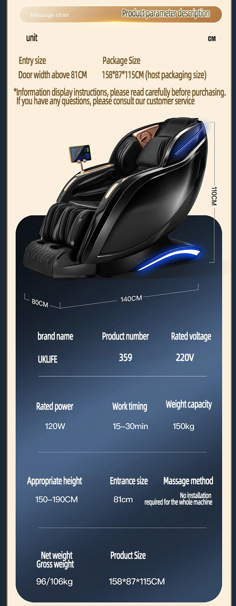 Zero Gravity 3D Massage Chair
